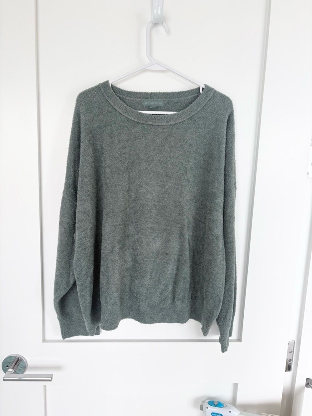 Barefoot Dreams CozyChic Sweater Petite Sage Green Soft Knit - Petite 3x